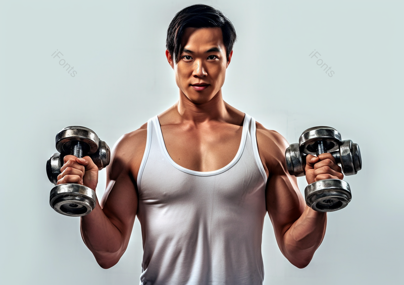 强壮男生拿着哑铃运动,高清,摄影图,摄影图片,图片大全,摄影图免费下载